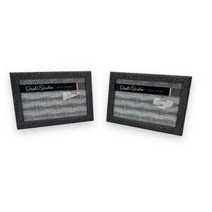 DwellStudio Black Pebble Texture 4x6" Picture Frames Set Of 2